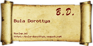 Bula Dorottya névjegykártya